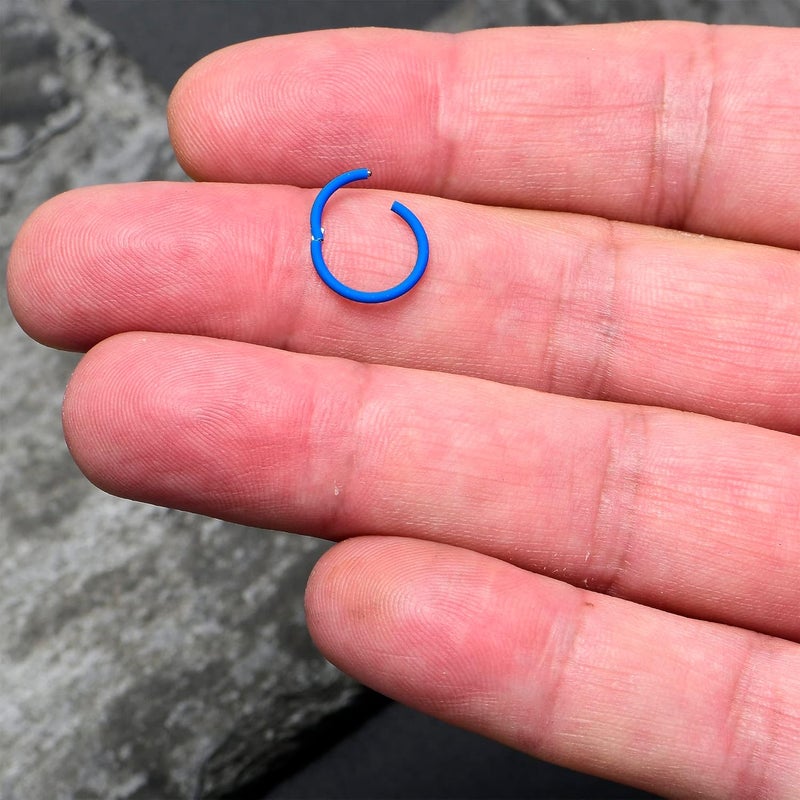Body Candy Segment Hoop Rings 18 Gauge 316l Surgical Steel Lip Ring Cartilage - Image 4